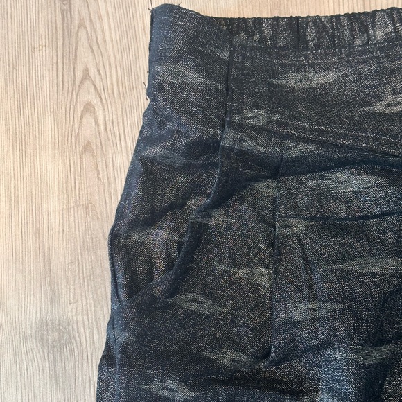 Free People Linen Metallic Elastic Waist Pants - Picture 4 of 9